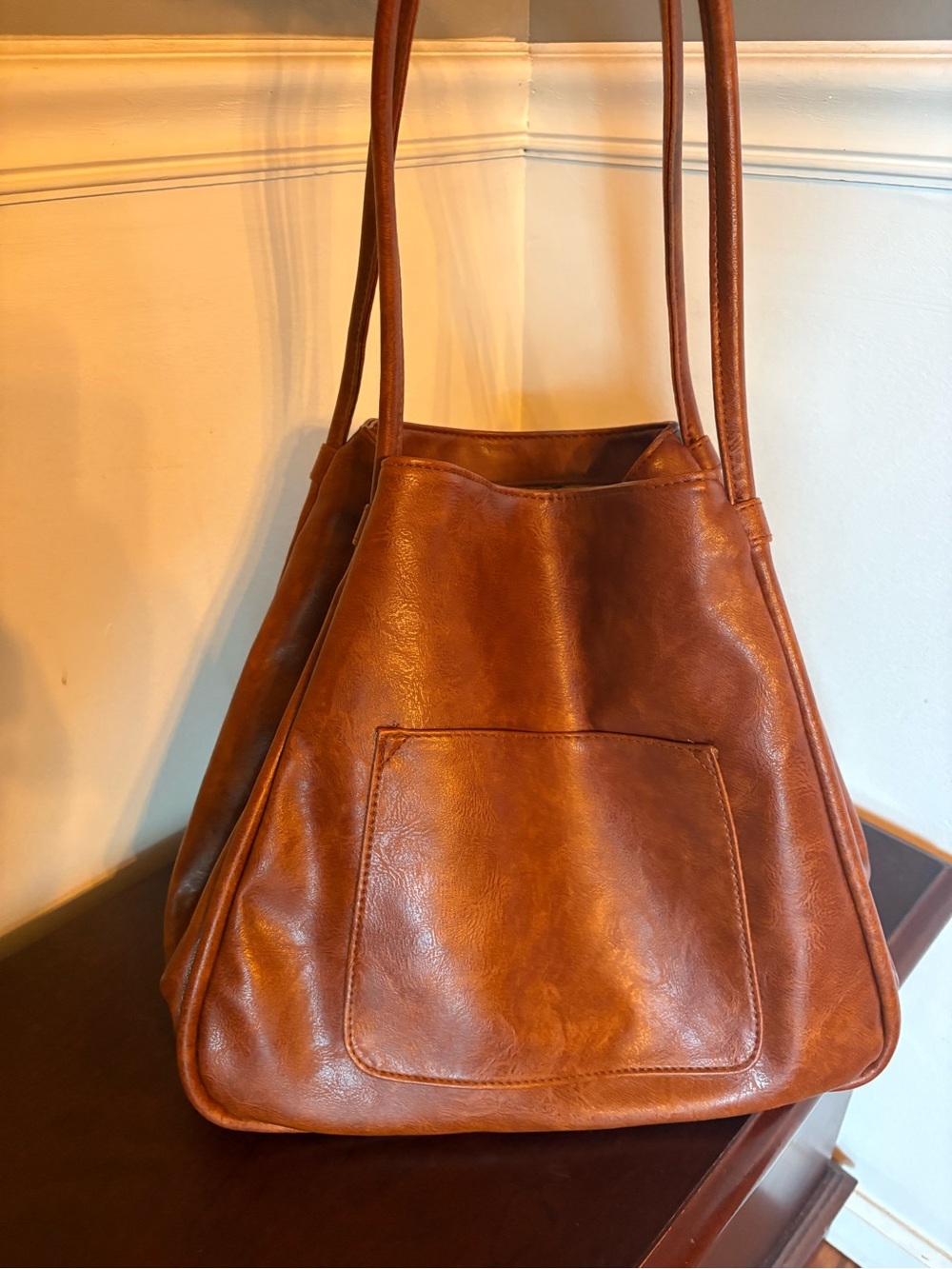 Classic Brown Women's Leather Tote Bag